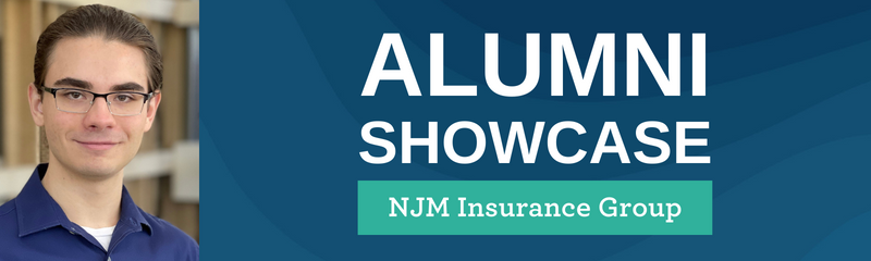 Headshot of NJM employee, Joe, with title "Alumni Showcase."