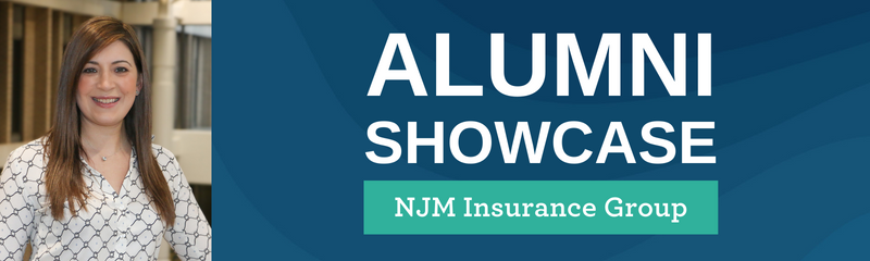Headshot of NJM employee Lauren with title "Alumni Showcase"